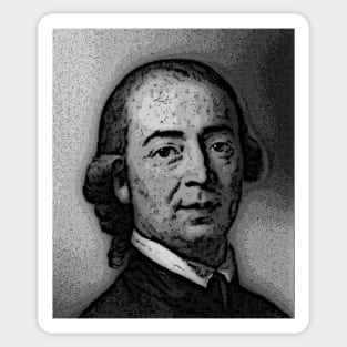 Johann Gottfried Herder Black And White Portrait | Johann Gottfried Herder Artwork 2 Sticker